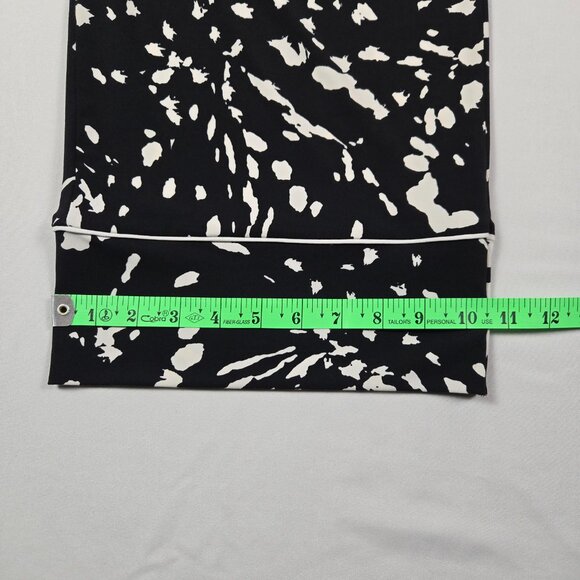 Alfani Wide-Leg Pants Black White‎ Abstract Print Size L Stretch Pull-On Comfort - Picture 10 of 10